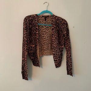 BCBG Maxazria cheetah print sweater.